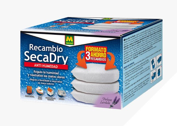 Secadry Recarga desumidificador Saqueta 3x450g
