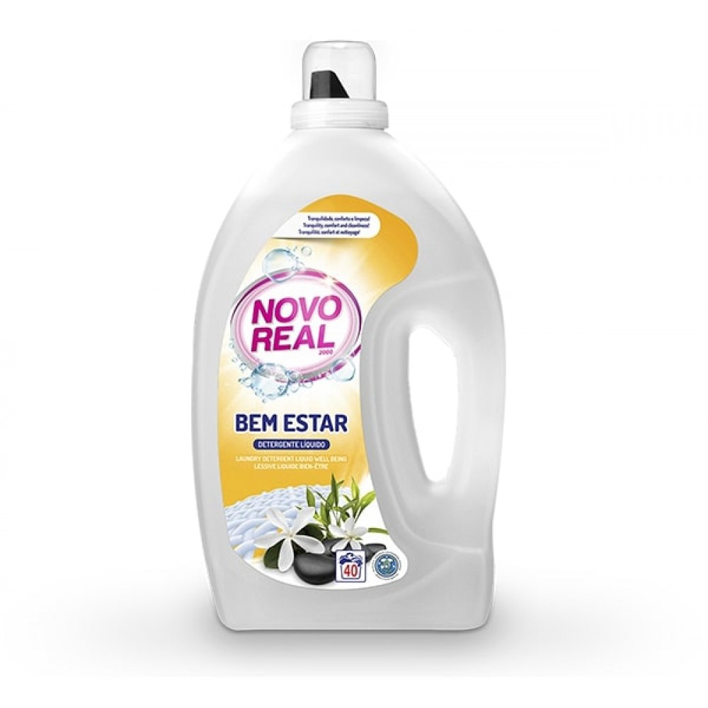 Novo Real Detergente Liquido Roupa Bem Estar 40 Doses