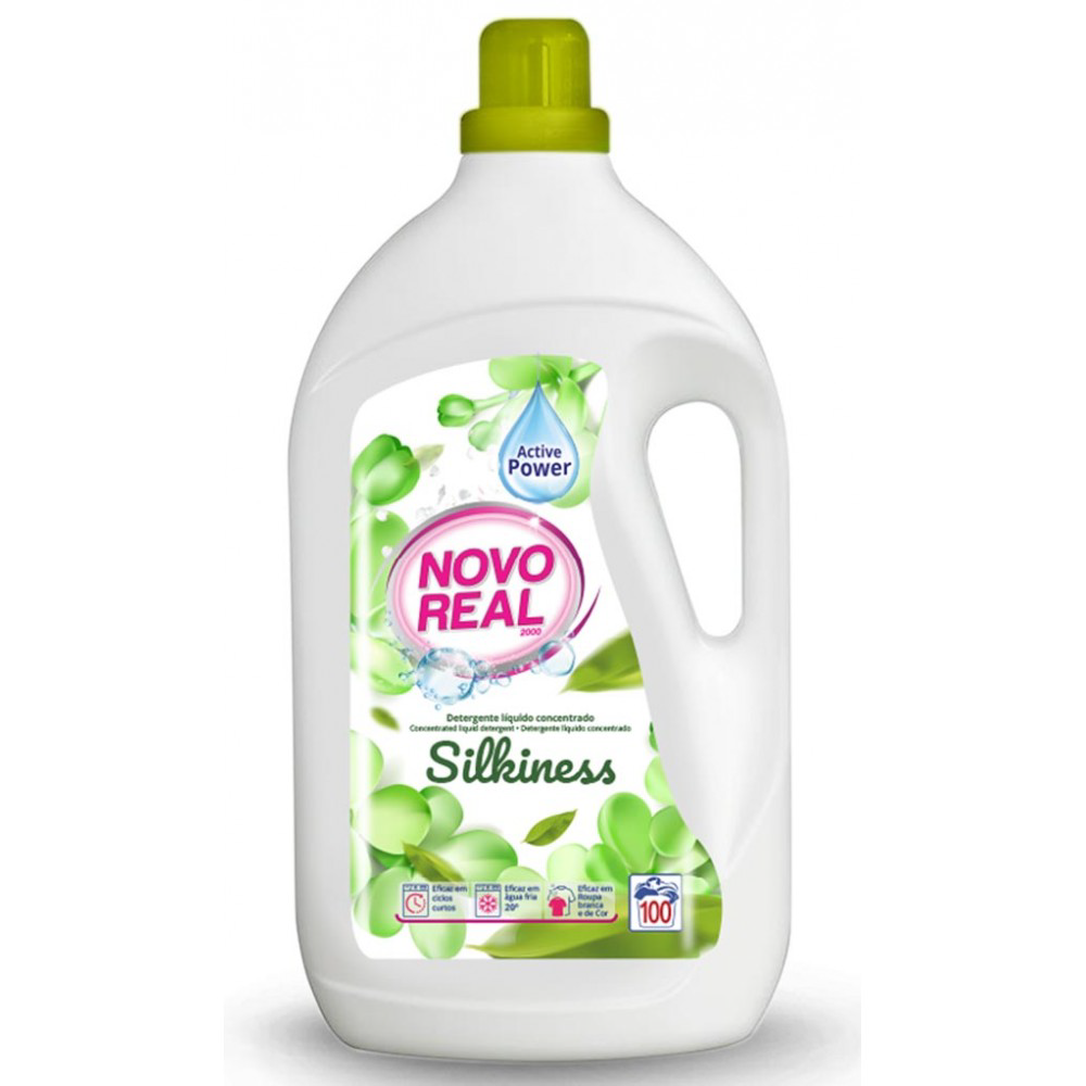 Novo Real Detergente Liquido Roupa Silhiness 100 Doses