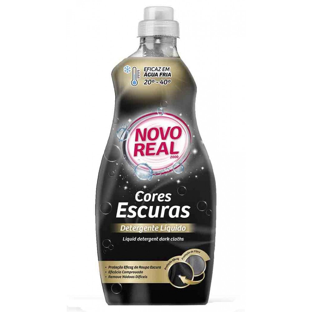 Novo Real Detergente Líquido Roupa Cores Escuras 1.5L