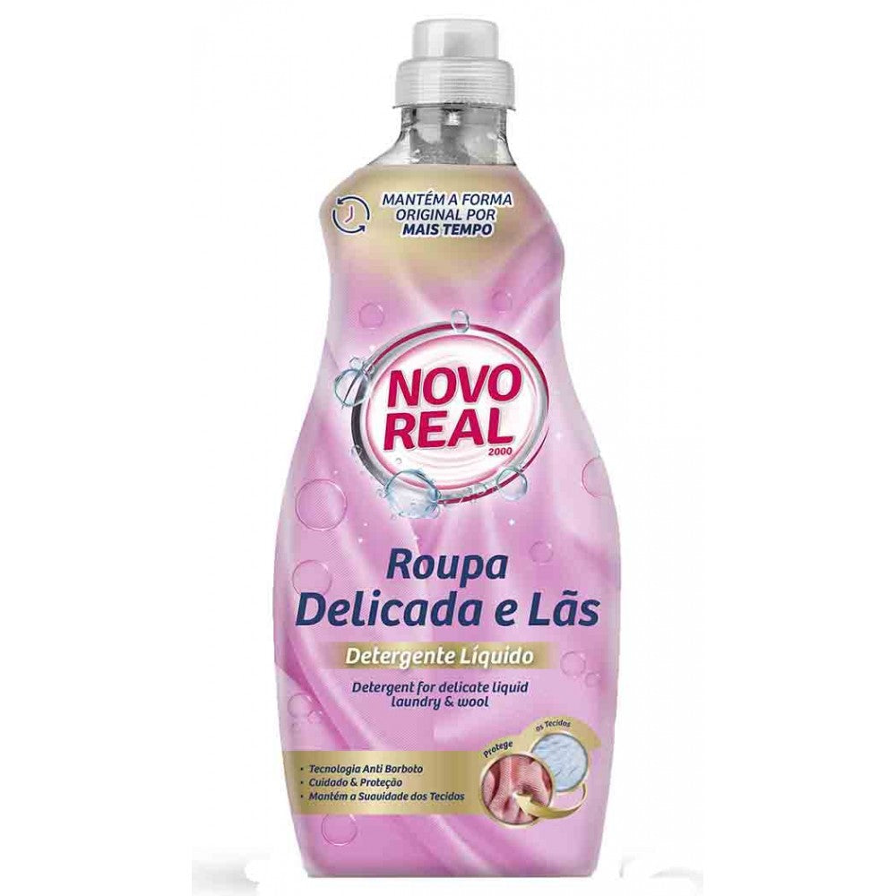 Novo Real Detergente Líquido Roupa Delicada e Lãs 1.5L