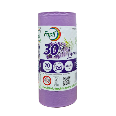Sacos Lixo Perfumados 30lts (20uni) Lavanda