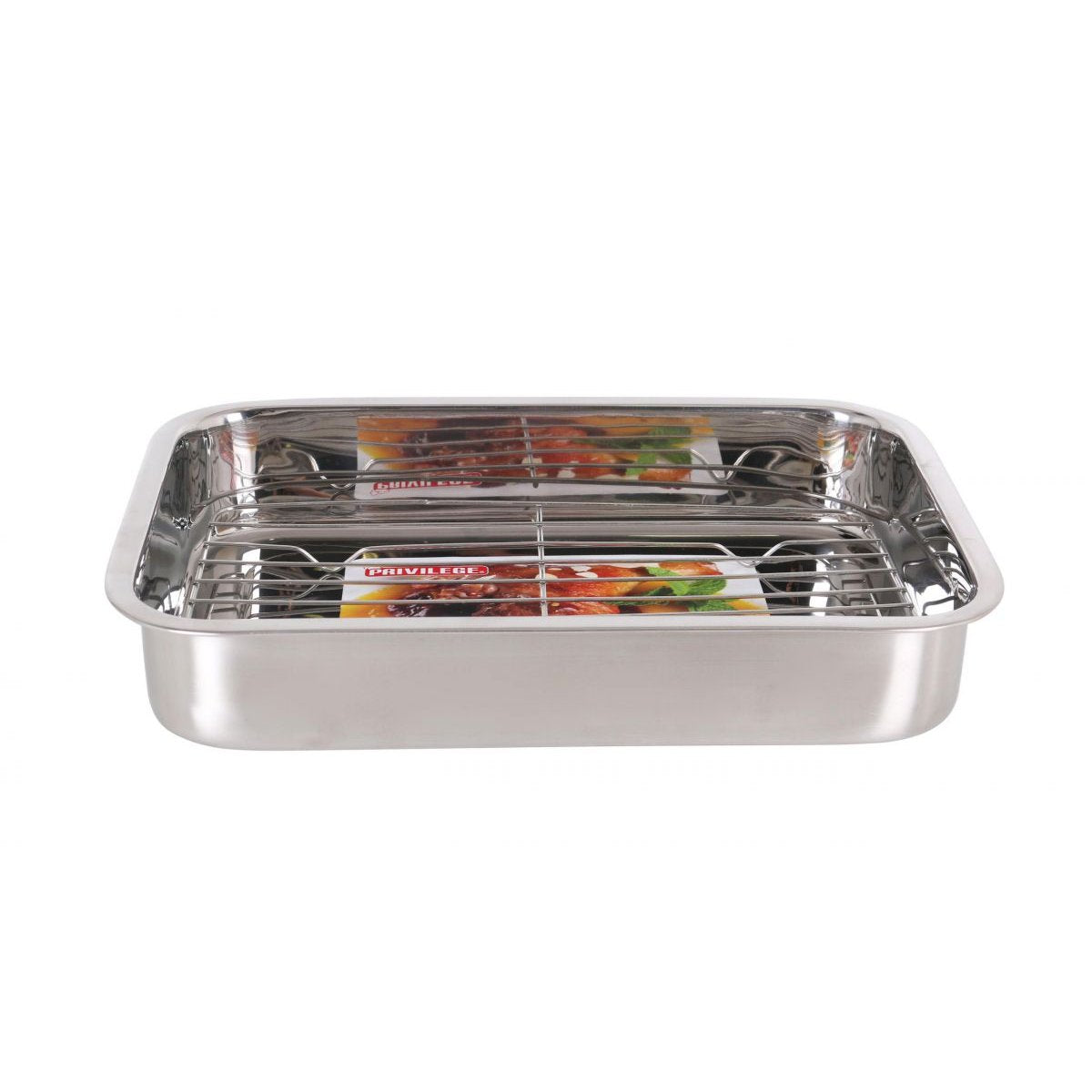 Anilar Tabuleiro Inox C/Grelha 35x25cm