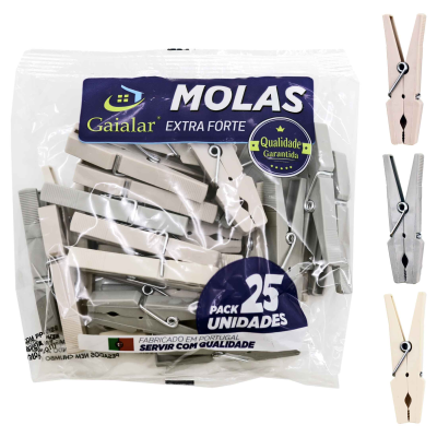 Pack 25 Molas Gaialar 01364 Cinza/Creme