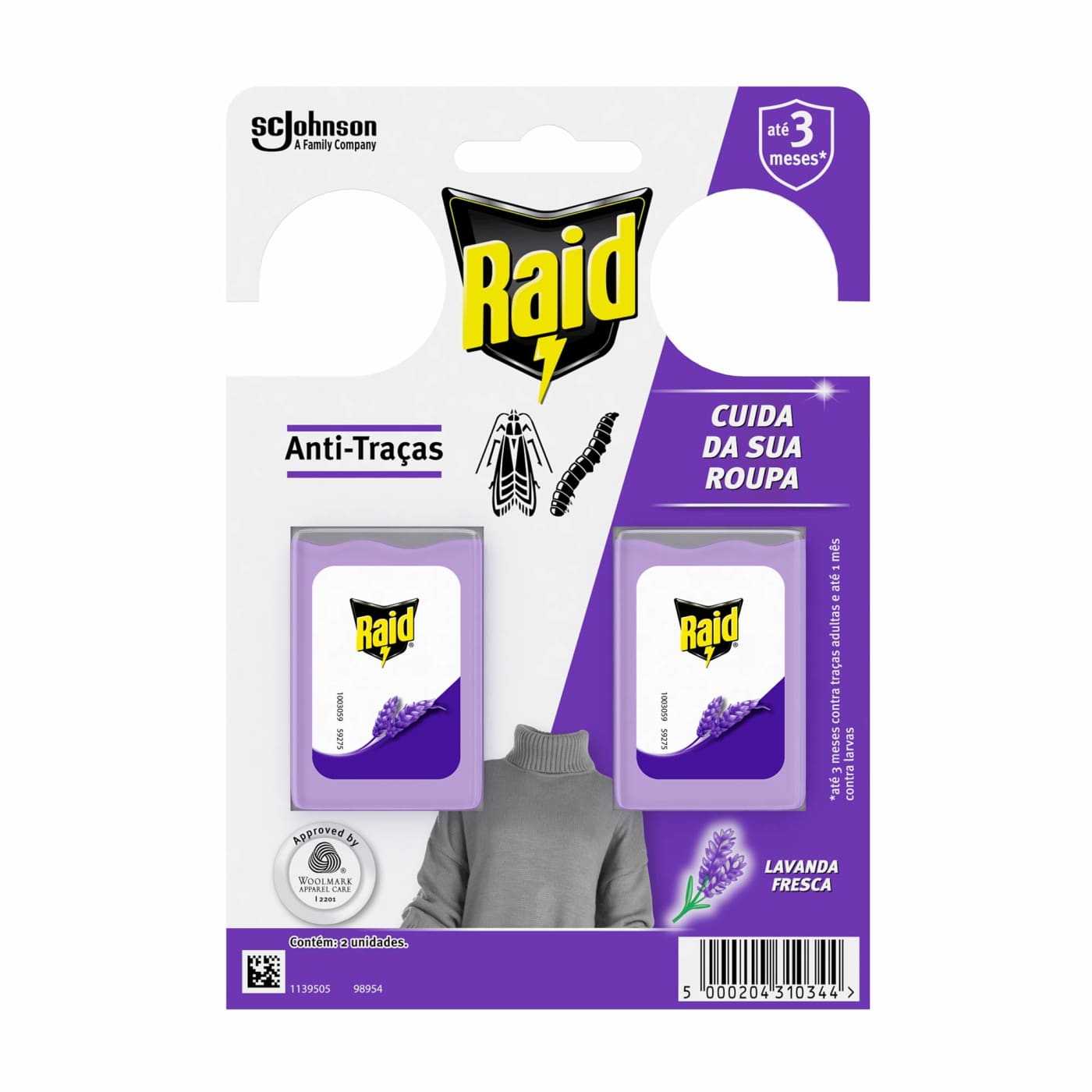 Raid Anti-Traça Roupeiro Lavanda Fresca