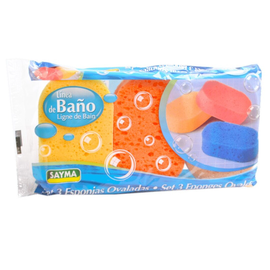 Conj 3 Esponjas Banho