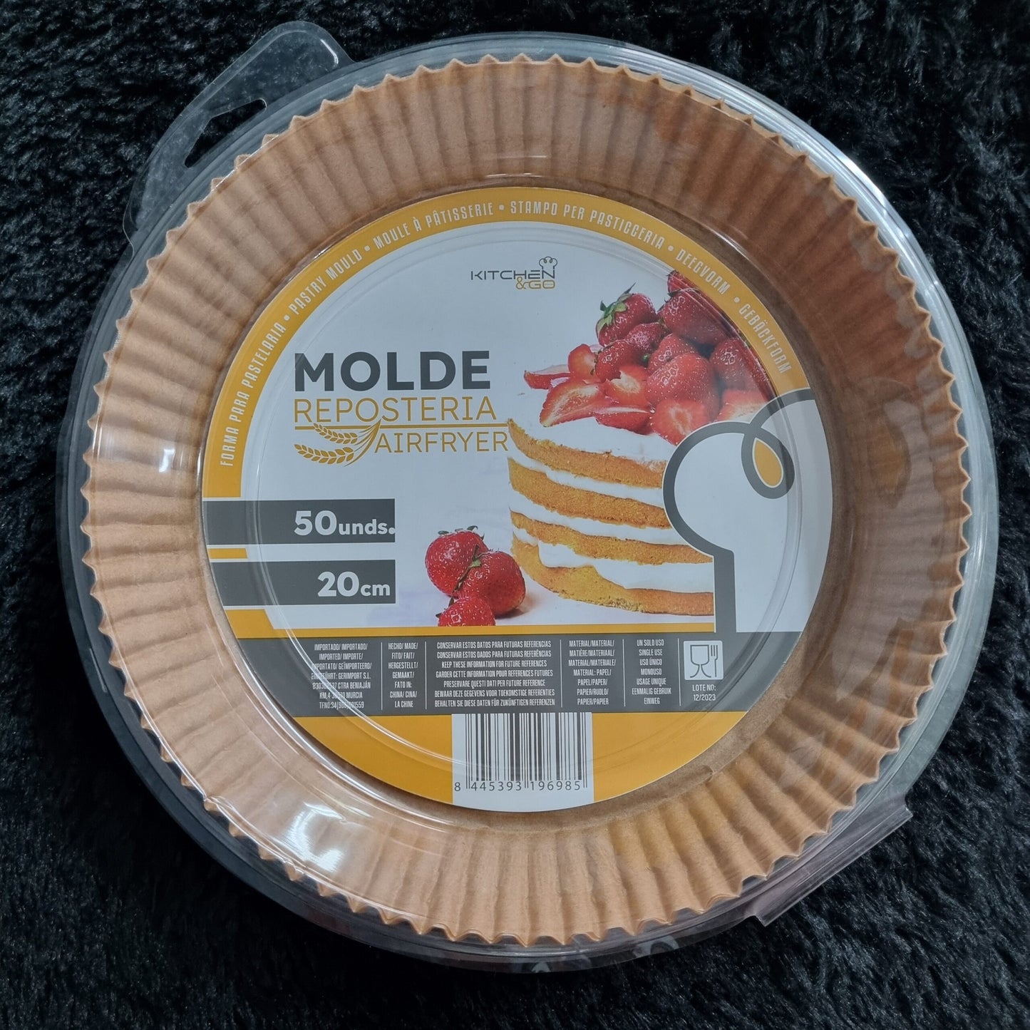 Kitchen & Go conj 50 formas redondas de papel para airfryer 20cm REF 96985