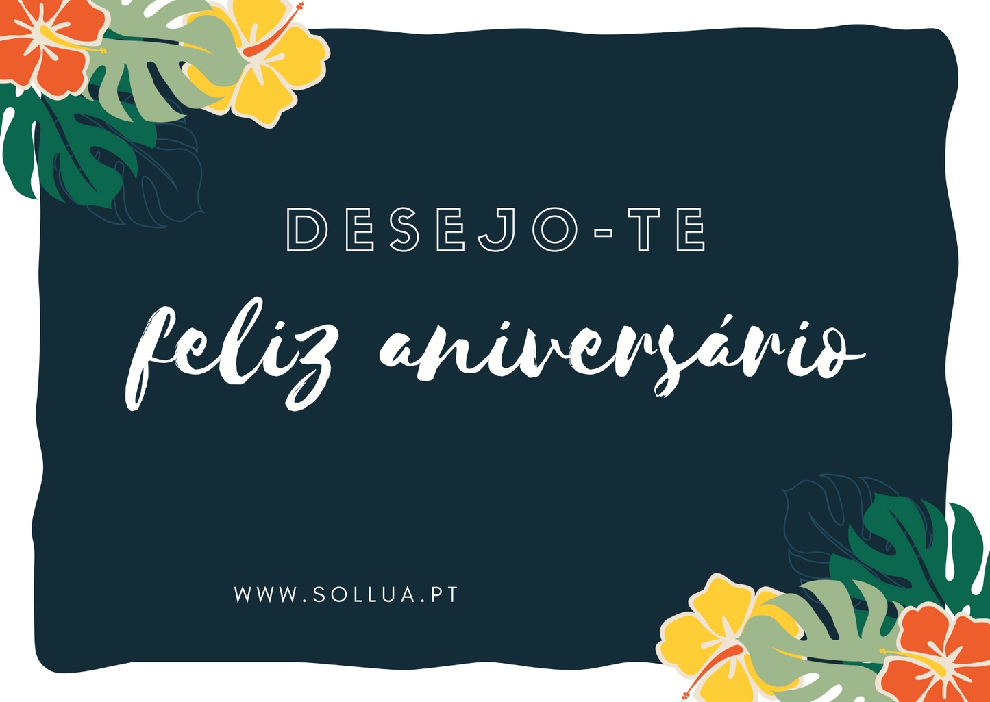 Cartão Feliz Aniversário "Tropical"