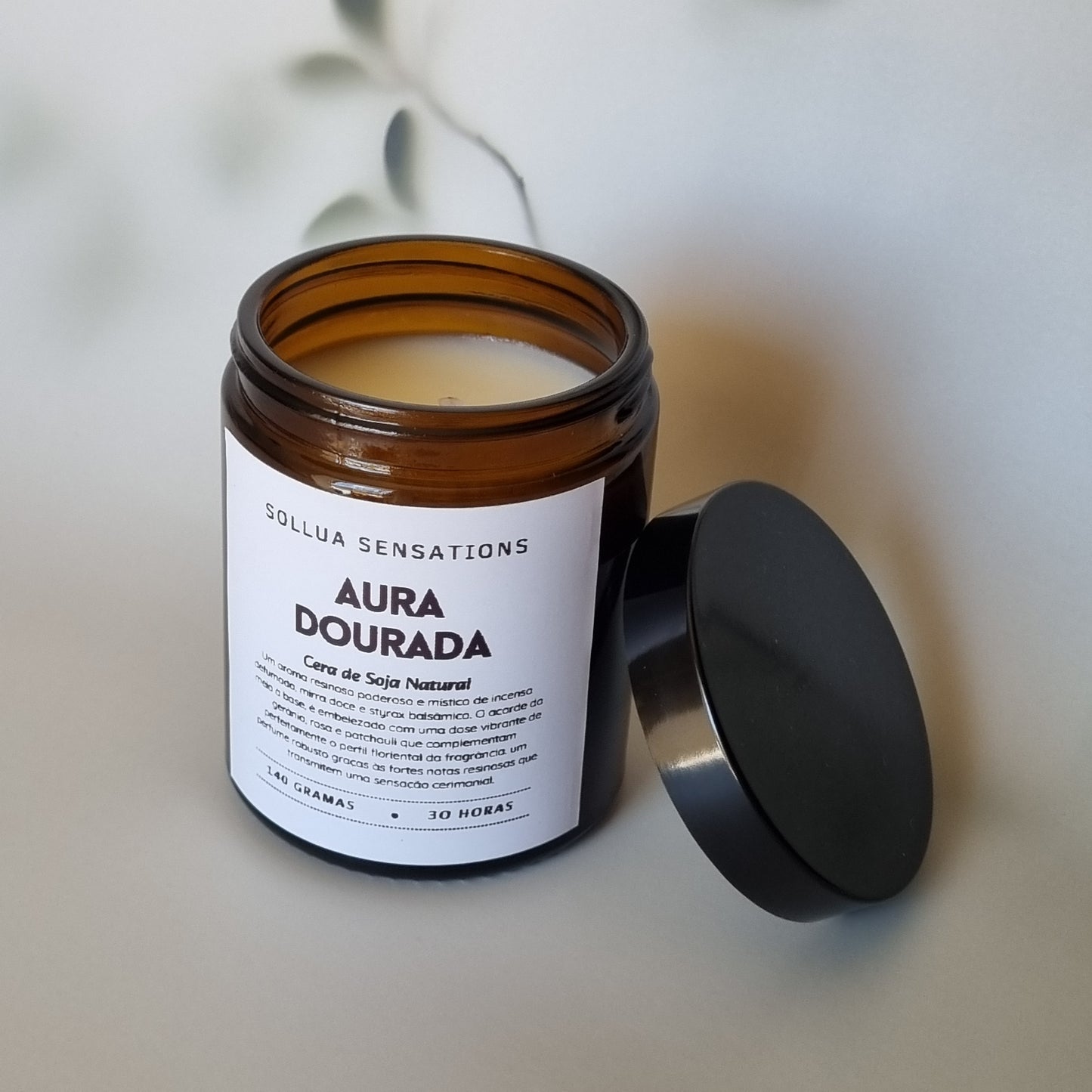 Aura Dourada - vela artesanal