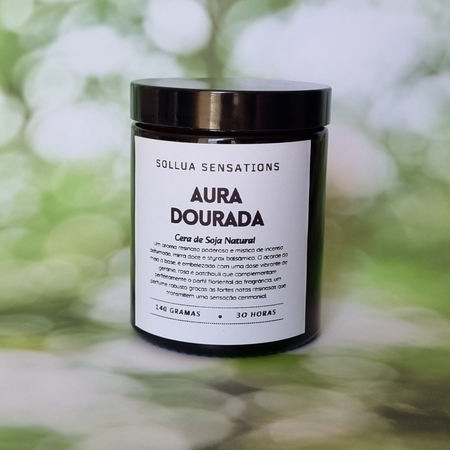 Aura Dourada - vela artesanal