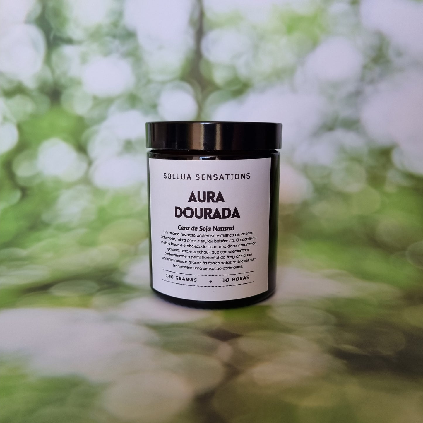 Aura Dourada - vela artesanal