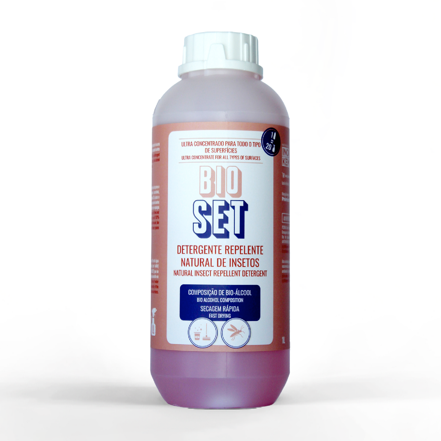 Bioset - Detergente multiusos repelente natural de insetos  1L
