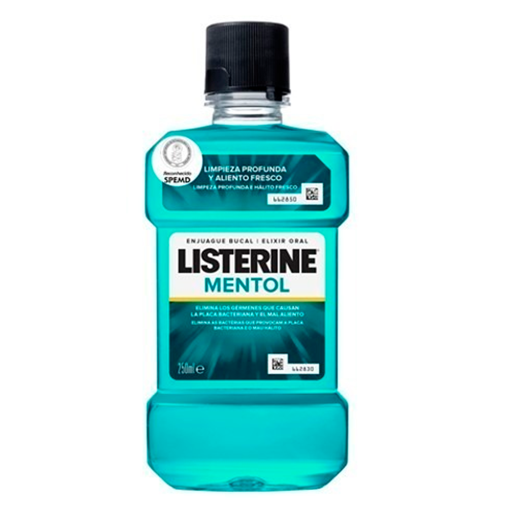 Listerine Elixir Mentol Limpeza Profunda 250ml