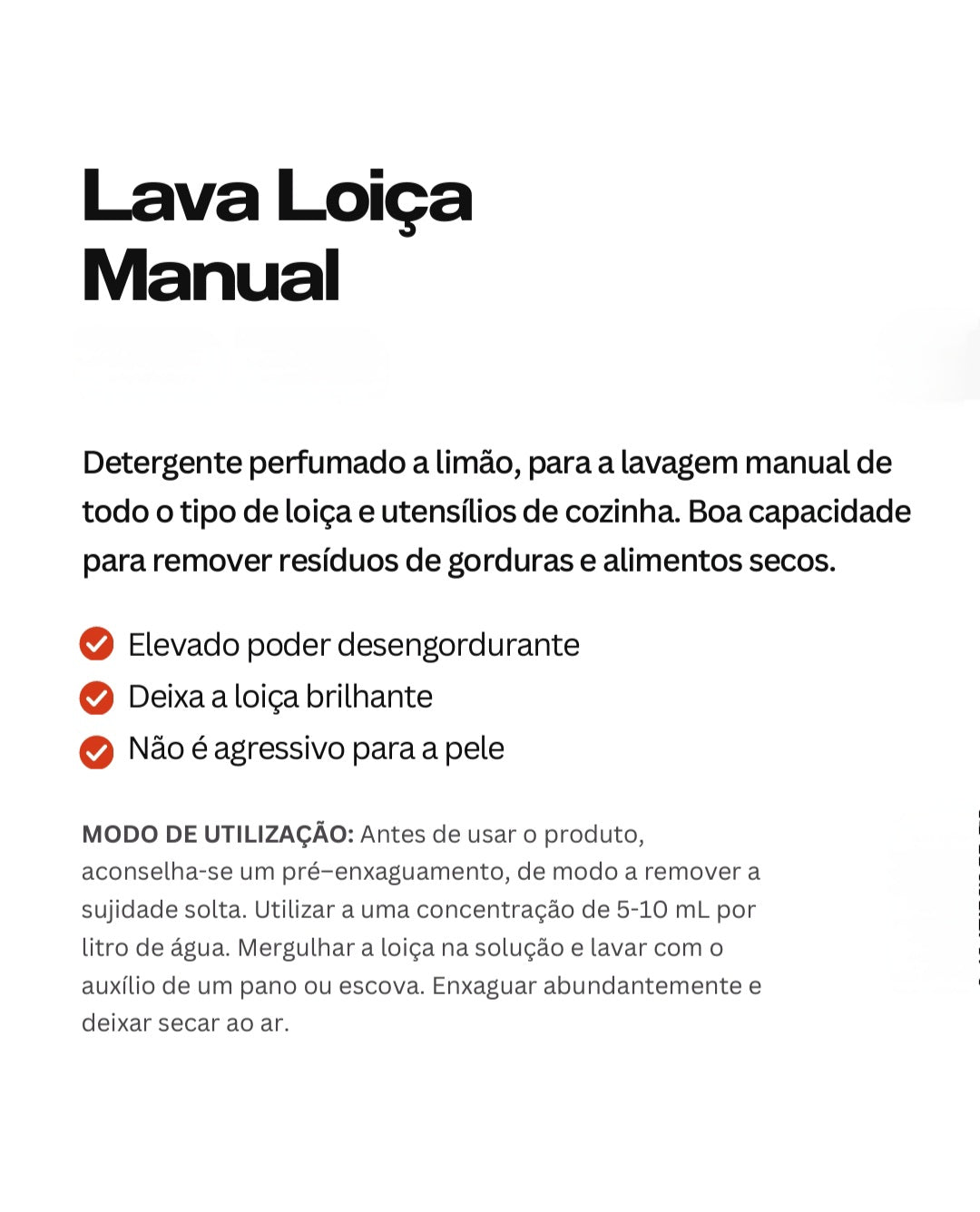 Mistolin Pro Lava Loiça Manual 1L