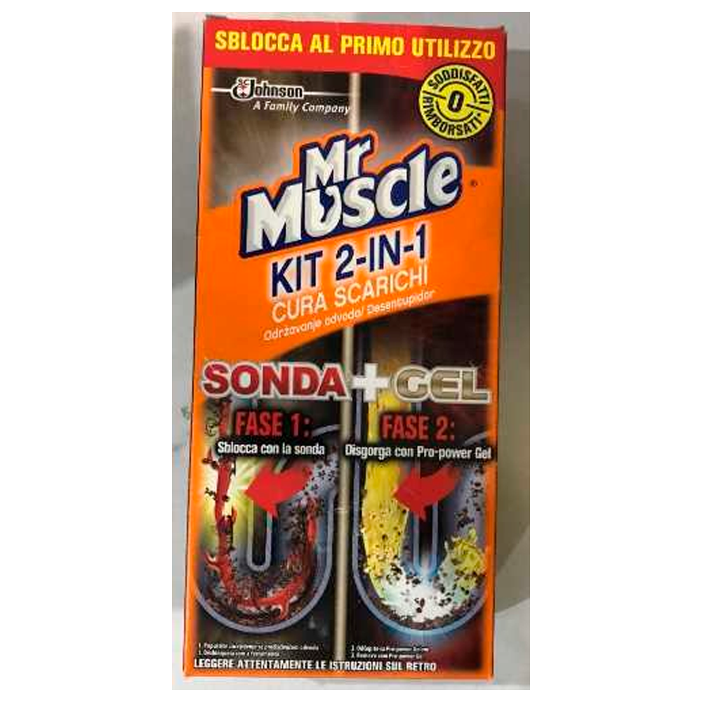 Mr Muscle Desentupidor Canos Gel Dupla Acao+Sonda Flexivel