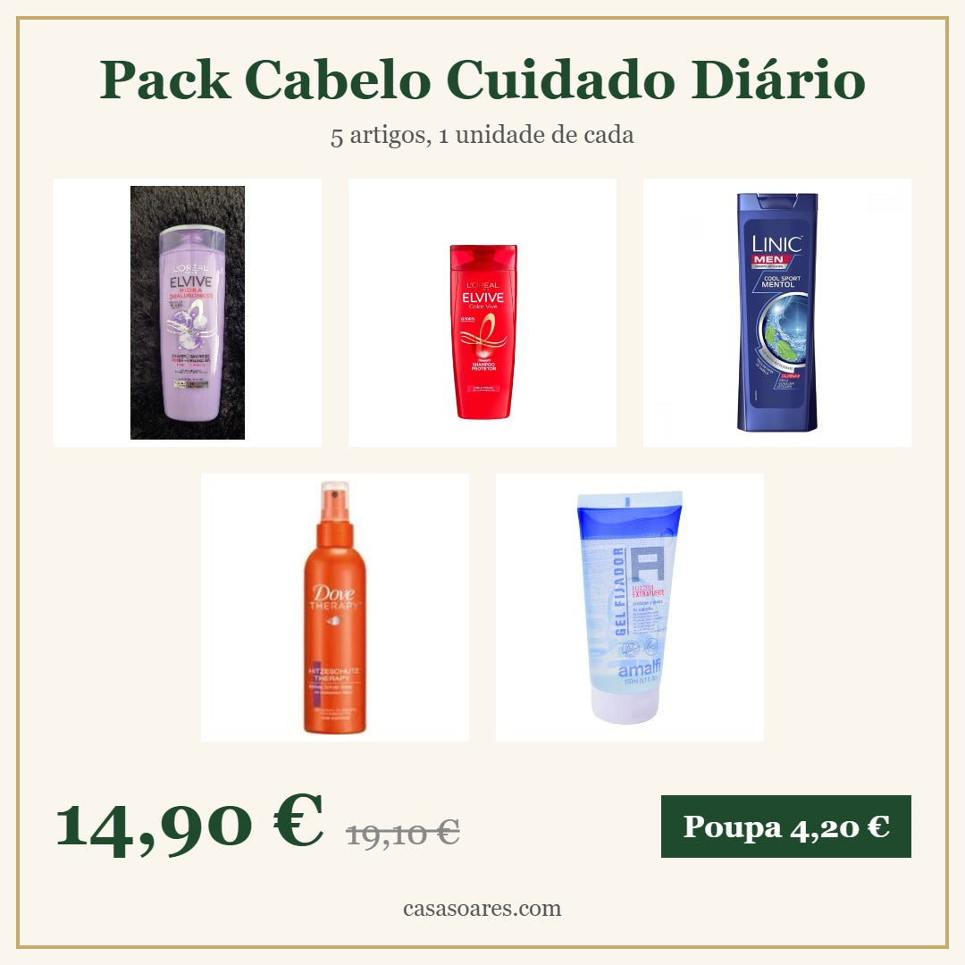 Pack Cabelo Cuidado Diário Casa Soares