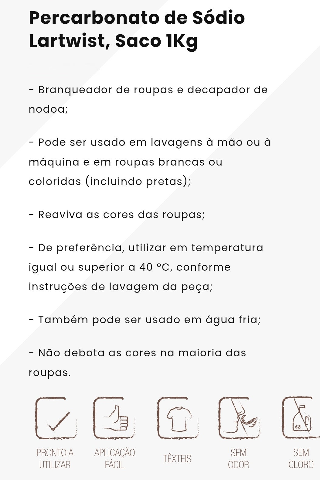 Lartwist Percarbonato de Sódio 1kg