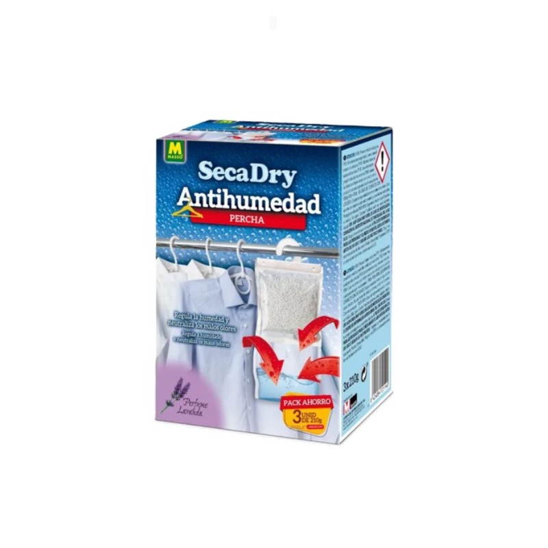 Secadry Desumidificador roupeiros (Pack 3X210 gr)