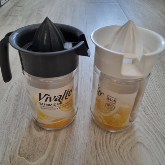 Espremedor Vidro 660ml Branco Cinza