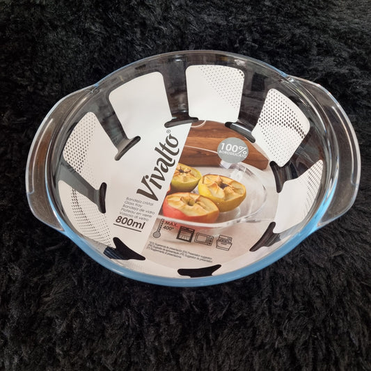 Vivalto Assadeira Vidro Redonda 860ml