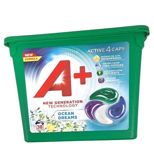 A+ Detergente Máq. Roupa Ocean Dreams 4em1 (38 cápsulas)