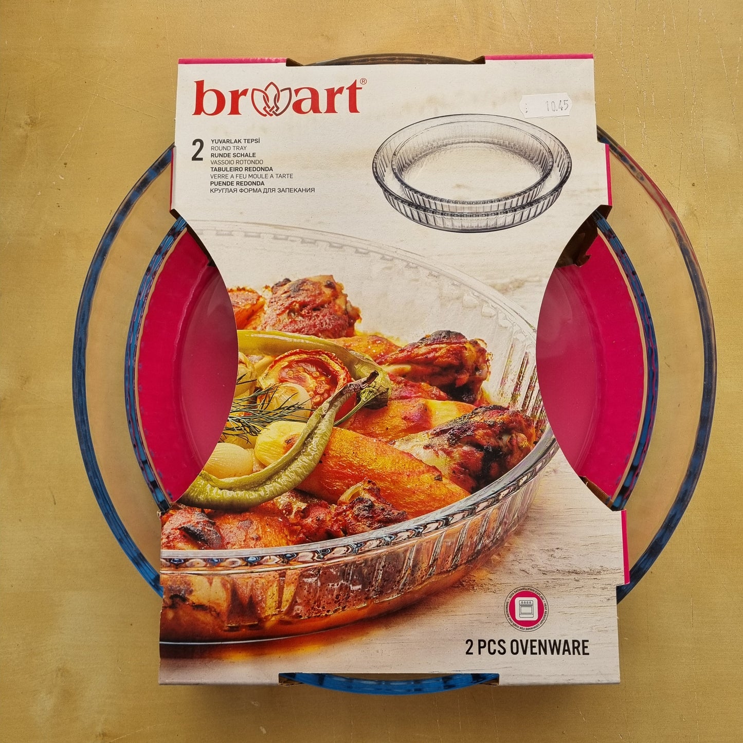 Broart conj. 2 assadeiras redondas vidro 22/28 cm ref.145328
