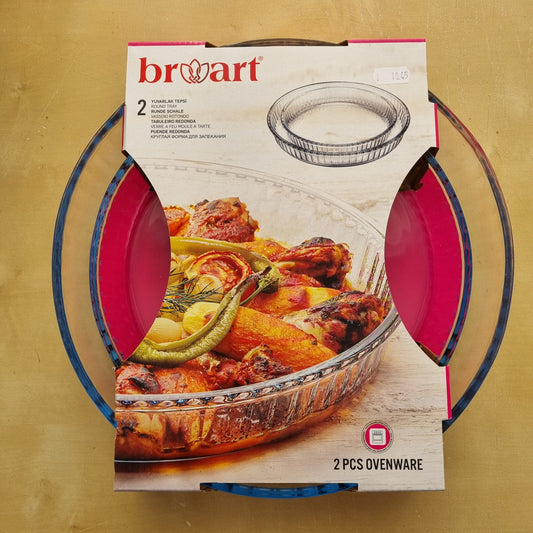 Broart conj. 2 assadeiras redondas vidro 22/28 cm ref.145328