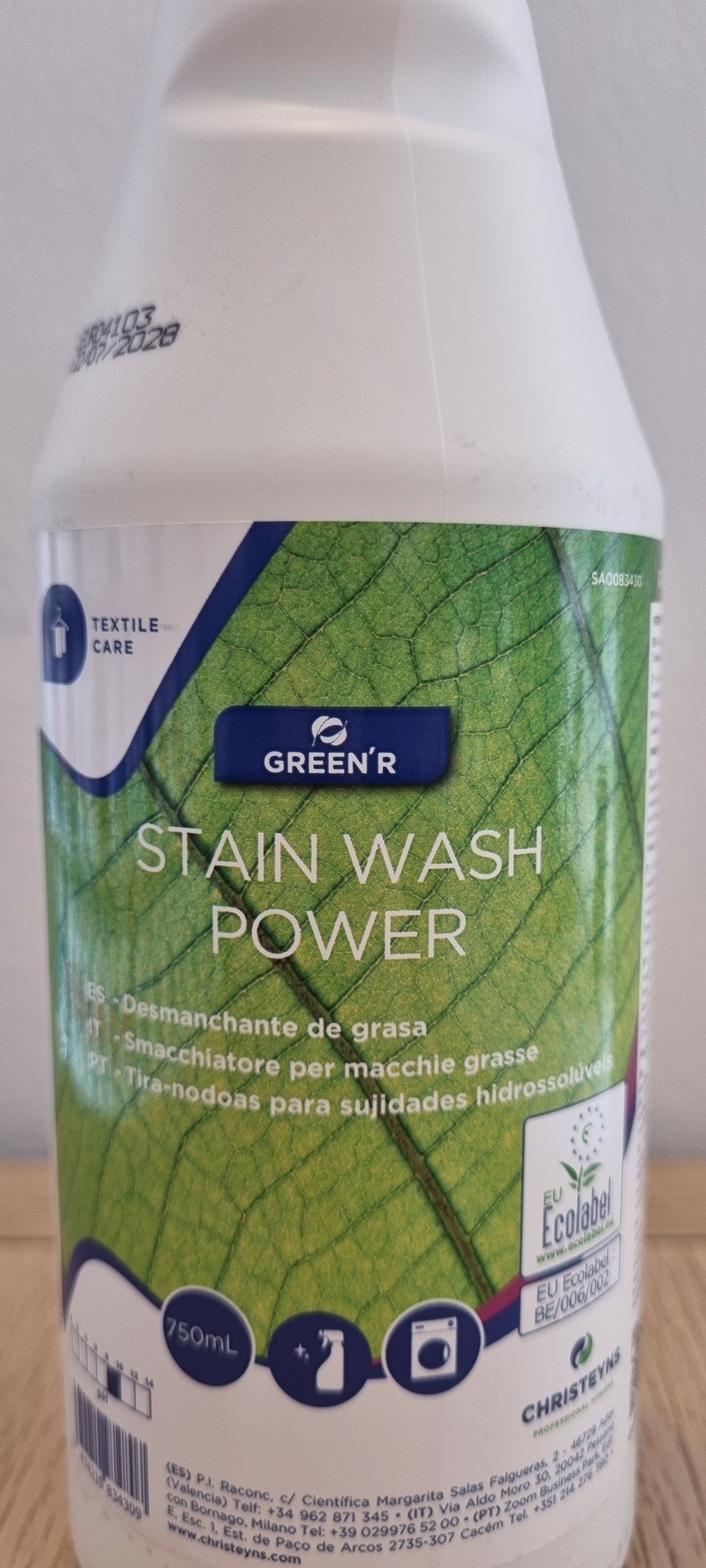 Green'R Stain Wash Power 750ml (tira nódoas)