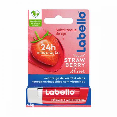 Labello Batin Cieiro Strawberry Shine sem cor Hidratação 24h