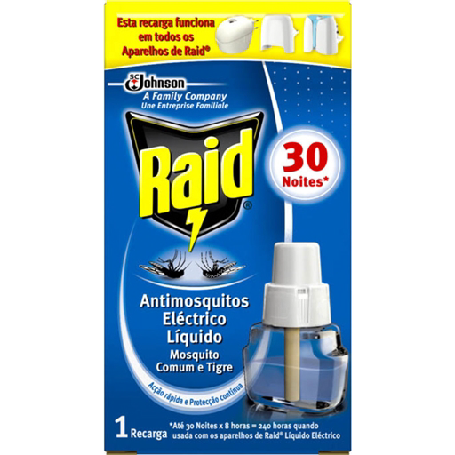 Raid Insecticida Voadores Recarga Dif Eletrico 30 Noites