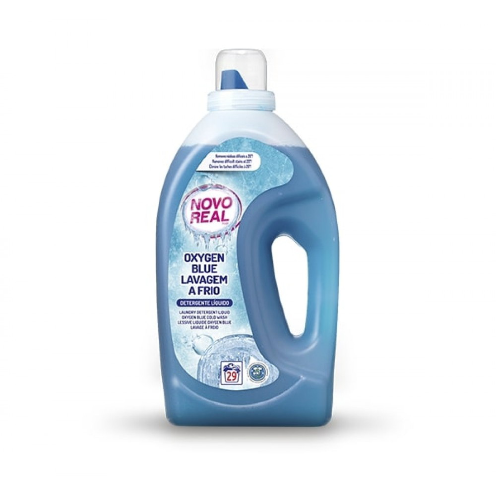 Novo Real Detergente Liquido Roupa Oxygen Blue Lava Frio2l