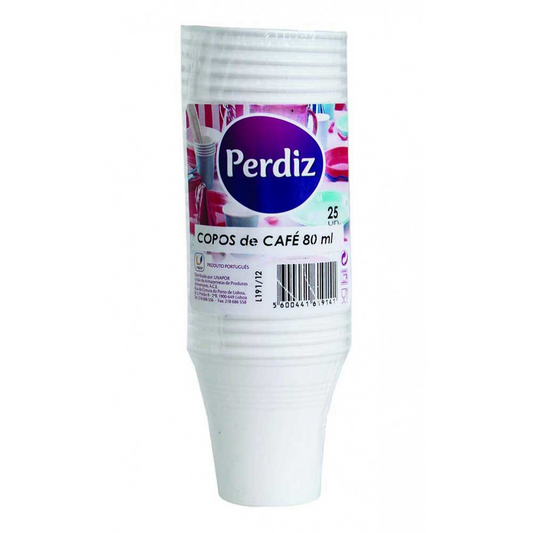 Perdiz Copo Cafe Plastico 80ml (25uni)