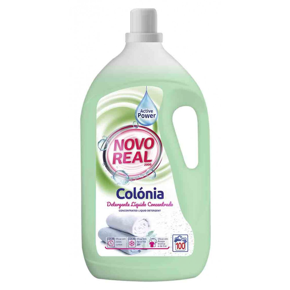 Novo Real Detergente Liquido Roupa Colonia 100 doses