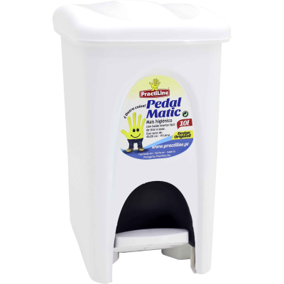 Balde 10L C/Pedal branco