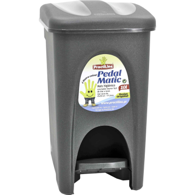 Balde 10L C/Pedal Antracite