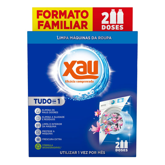 Xau Limpa Maquina Roupa Liquido Elimina Maus Odores (2 Doses)