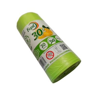 Fapil Sacos do Lixo 30 litros Limão (20 unidades)