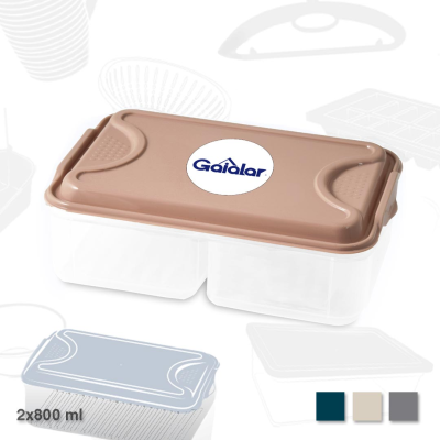 Gaialar Cx Hermetica 2 Divisoes 2x800ml