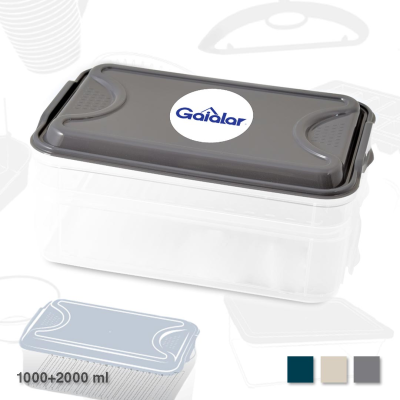 Gaialar Conj 2 Cx Hermeticas 1000ml+200ml