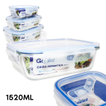 Gaialar Caixa Hermética Vidro 7resp Rectangular 1520ml
