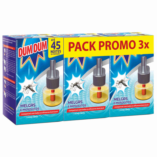 Dum Dum Insecticida Voadores Recarga 45 Noites (Pack 3 Uni)