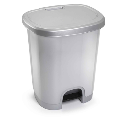 Balde Lixo C/Pedal Cinza 27L