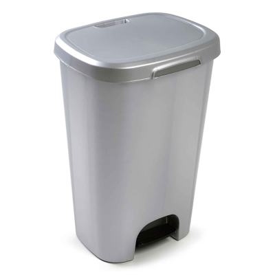 Balde Lixo C/Pedal 50L Cinza