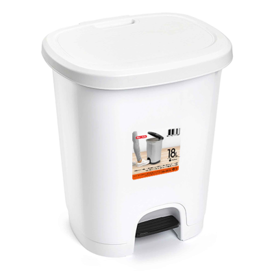 Balde C/Pedal Branco 18L