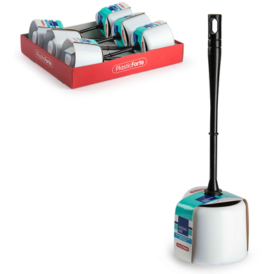 Escova C/Suporte Wc Branco Plasticforte