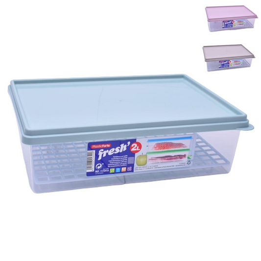 Caixa Plástica Fresh C/Rede 2L Plasticforte