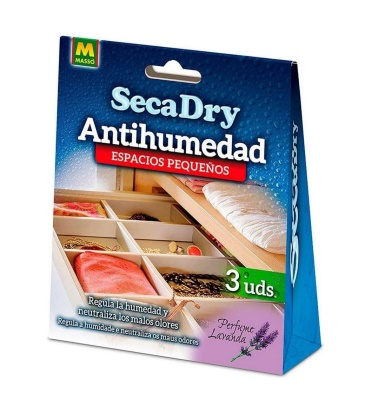 Secadry Desumidificador espaços pequenos (Saqueta 3 x 30g)