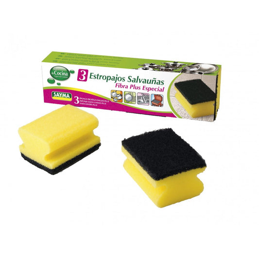 Sayma Esponjas de Fibra Plus Especial Salva Unhas (3 unidades)