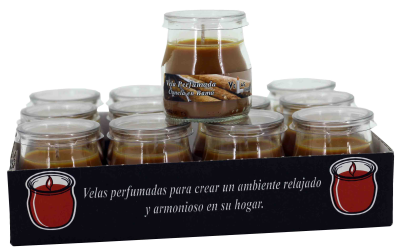 Vela copo vidro Canela