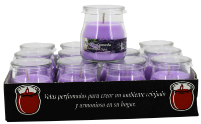 Vela copo vidro Lavanda